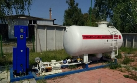 АГЗП, АГЗС, модуль б / у, з однопістолетной колонкою і ємністю 5 м3 (газова заправка)