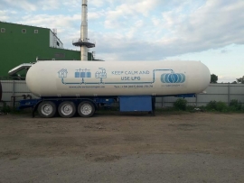 Напівпричіп-цистерна для перевезення зрідженого газу б / у об'ємом 50 м3